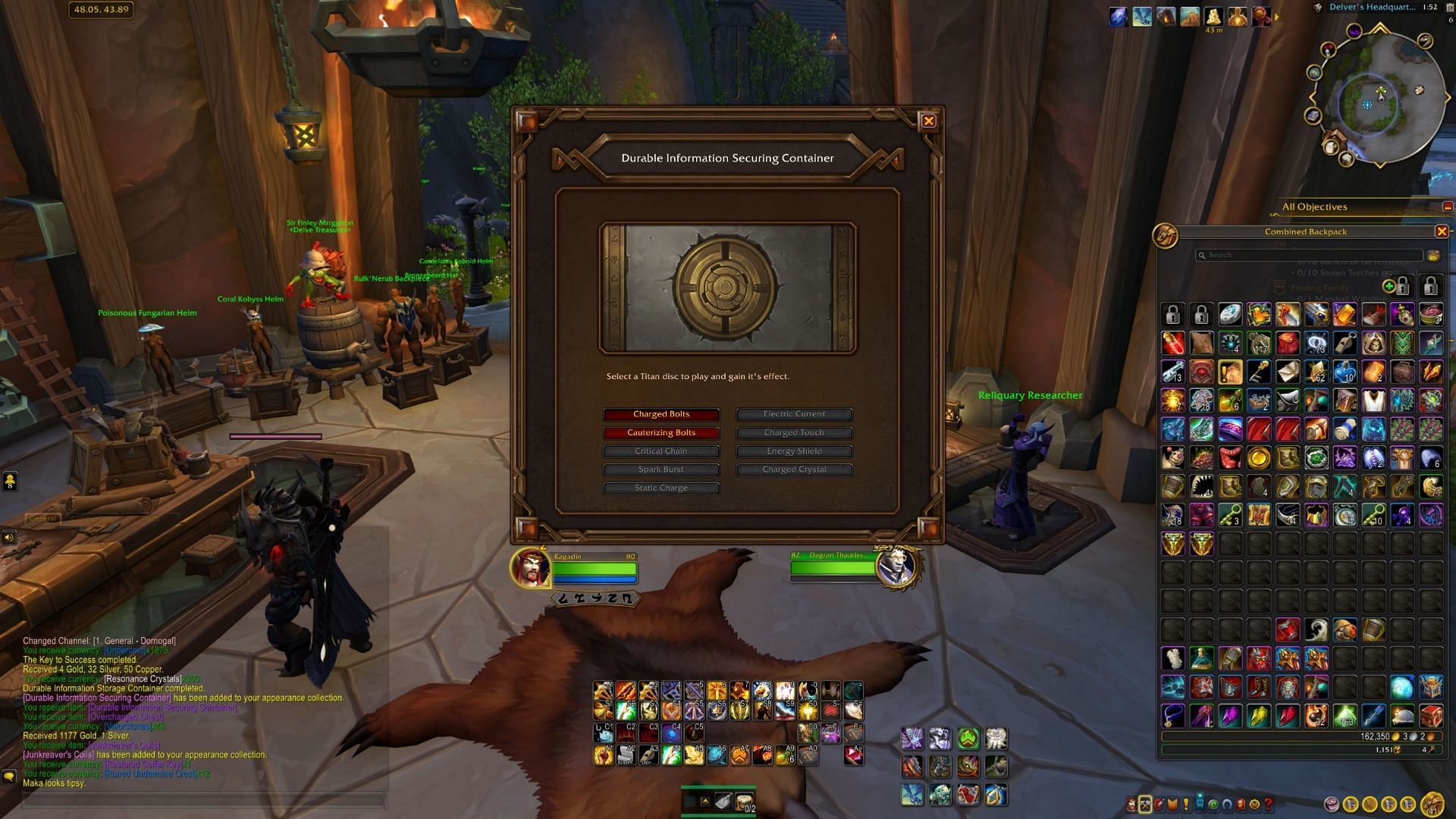 As you complete more unique Overcharged Delves, you'll gain more options; but you can only select one Disc at a time (Image via Blizzard Entertainment)